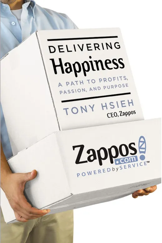 The cover of Delivering Happiness
