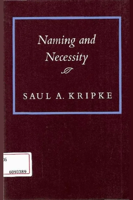 The cover of Naming and Necessity