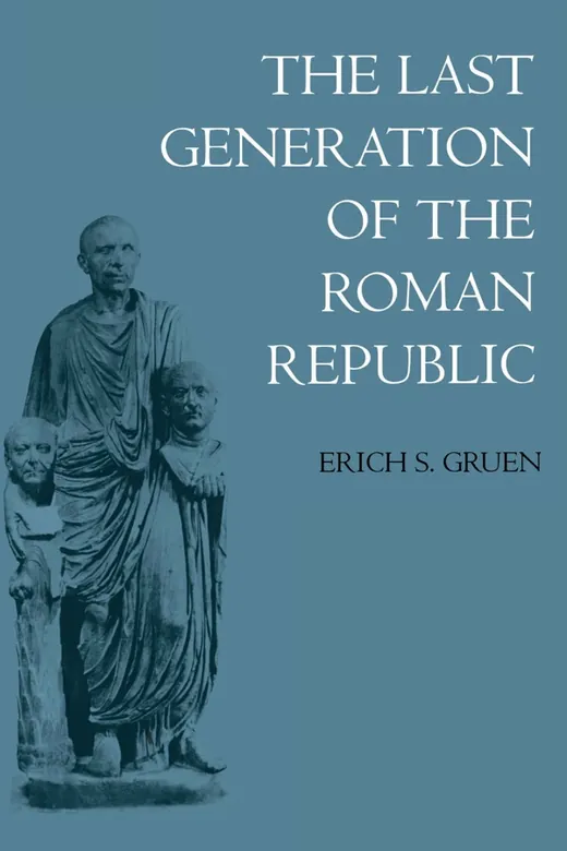 The cover of The Last Generation of the Roman Republic