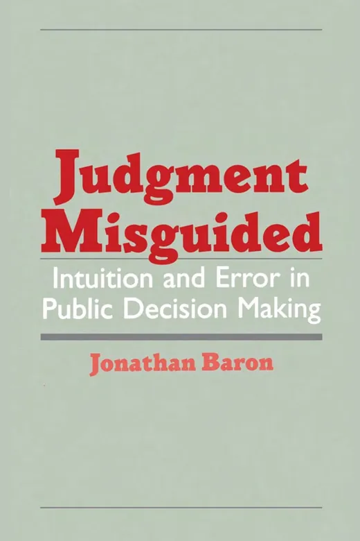 The cover of Judgment Misguided