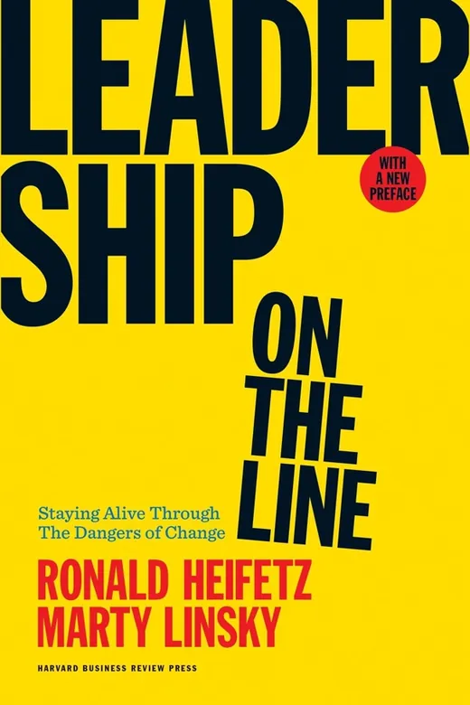 The cover of Leadership on the Line