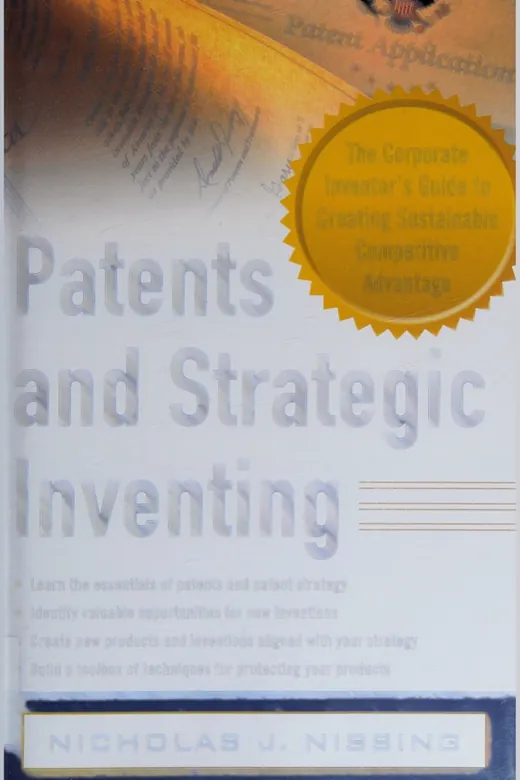 The cover of Patents and Strategic Inventing