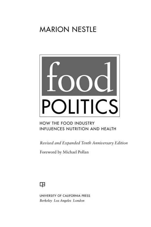 The cover of Food Politics