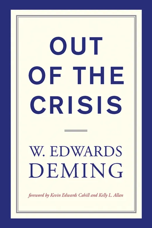 The cover of Out of the Crisis, reissue
