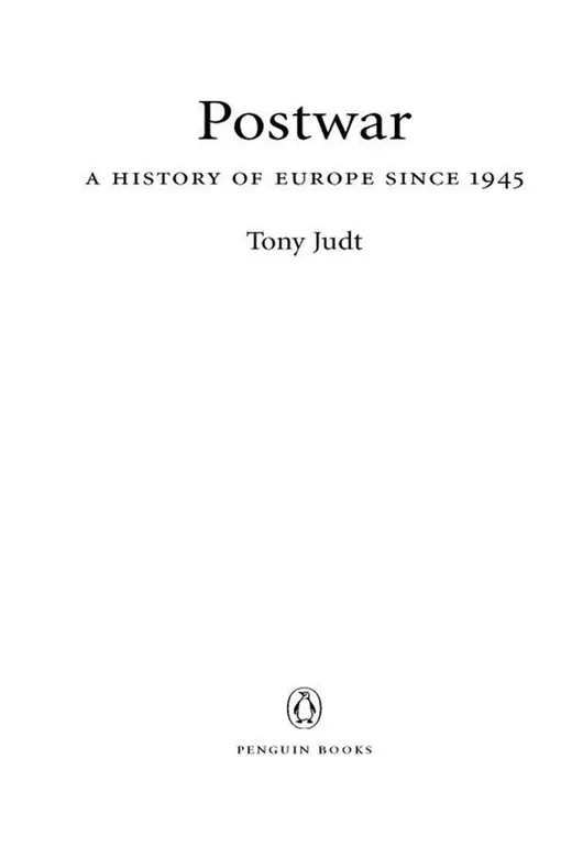 The cover of Postwar: A History of Europe Since 1945