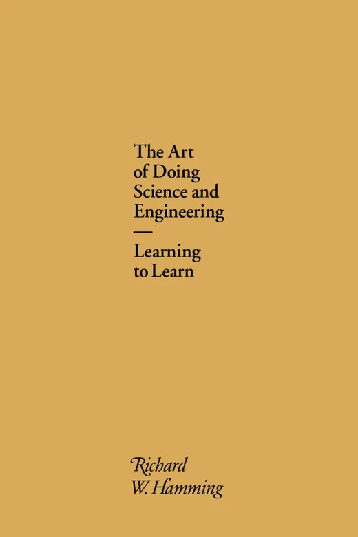 The cover of The Art of Doing Science and Engineering: Learning to Learn