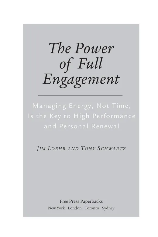 The cover of The Power of Full Engagement